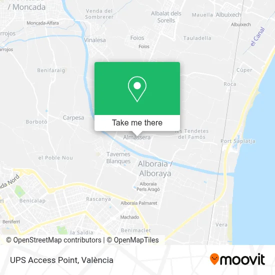 Ups Access Point map