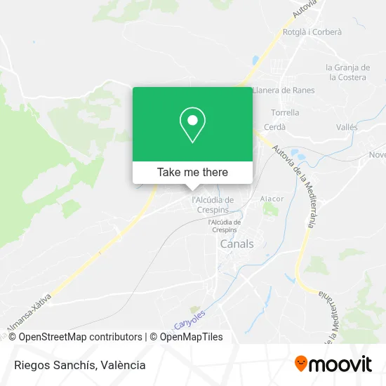 Riegos Sanchís map