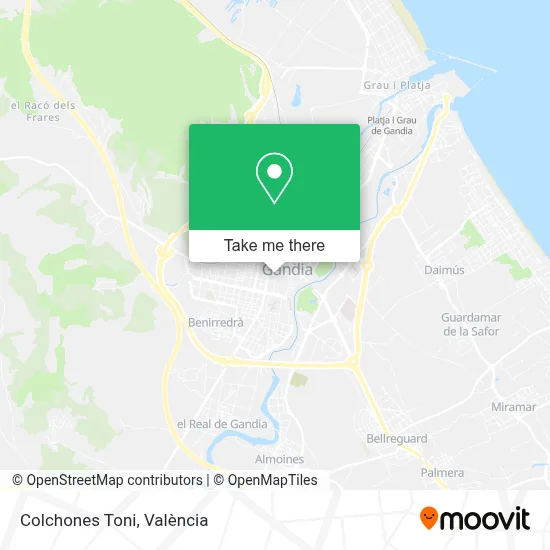 Colchones Toni map