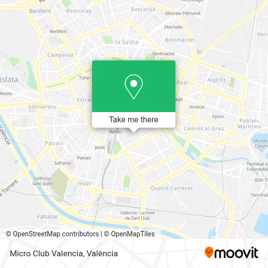 Micro Club Valencia map