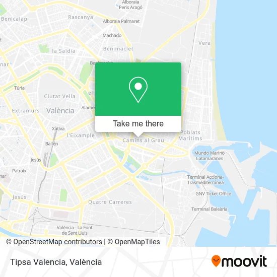 Tipsa Valencia map