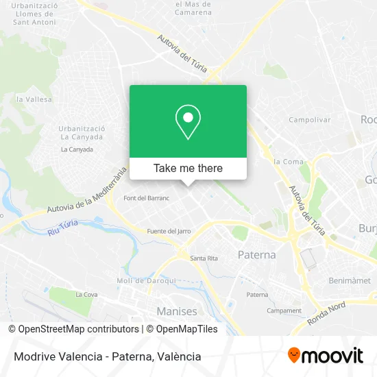 Modrive Valencia - Paterna map