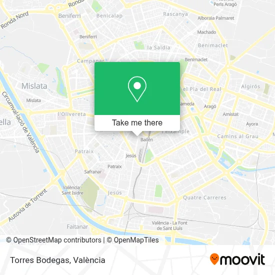 Torres Bodegas map