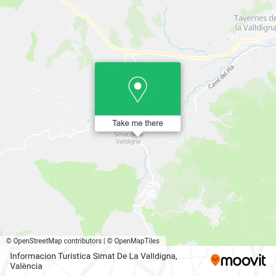 Informacion Turistica Simat De La Valldigna map