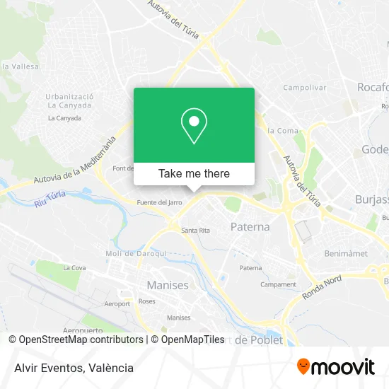 Alvir Eventos map