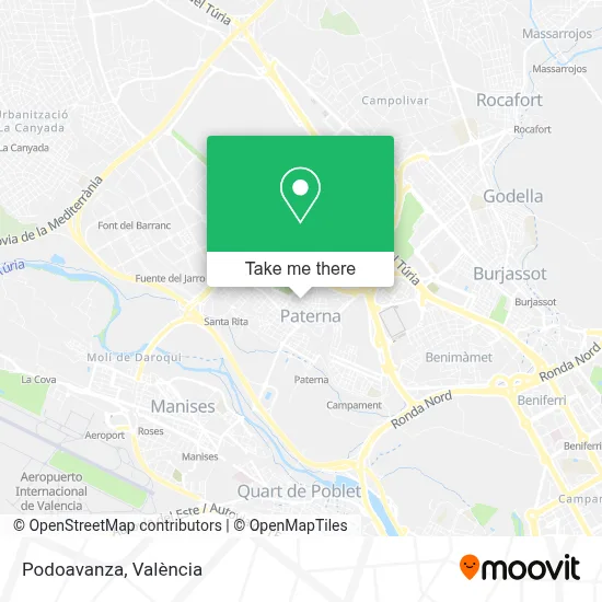 Podoavanza map