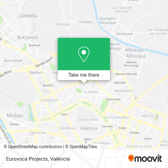 Eurovoca Projects map