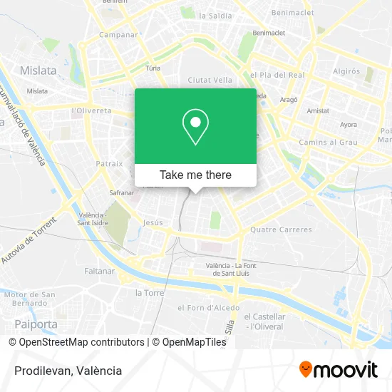 Prodilevan map
