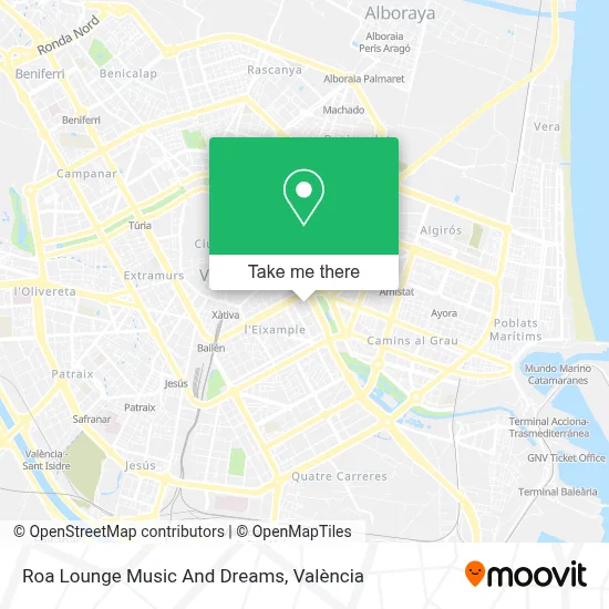 Roa Lounge Music And Dreams map