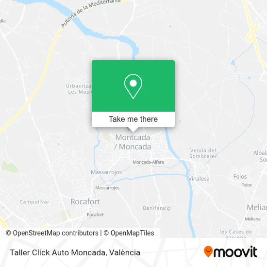 Taller Click Auto Moncada map