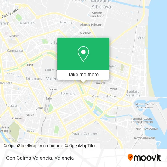 Con Calma Valencia map