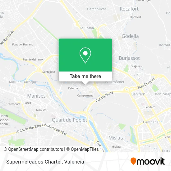 Supermercados Charter map