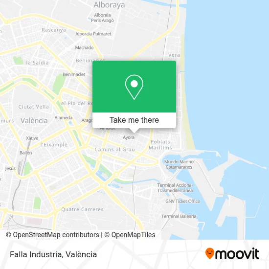 Falla Industria map