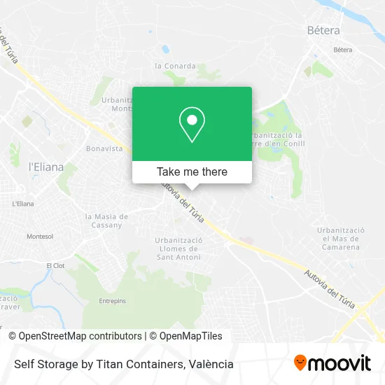 Self Storage by Titan Containers map