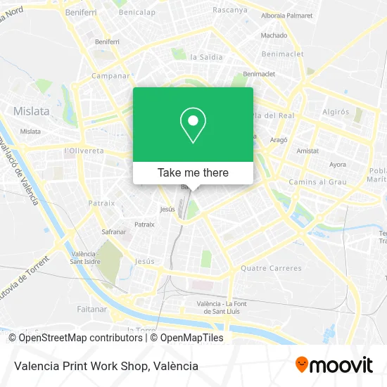 Valencia Print Work Shop map