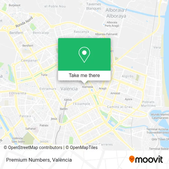 Premium Numbers map