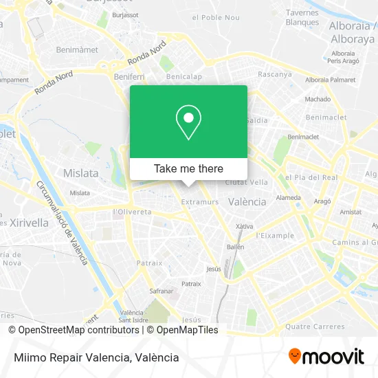 Miimo Repair Valencia map