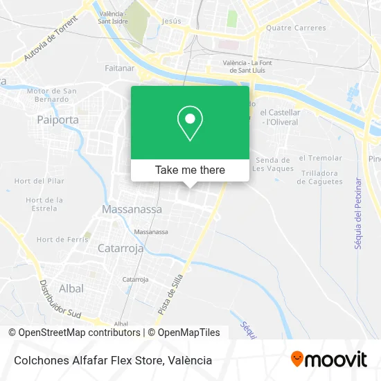 Colchones Alfafar Flex Store map