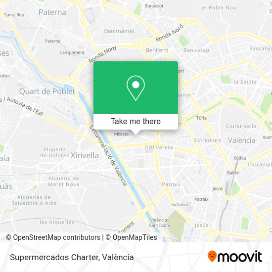 Supermercados Charter map