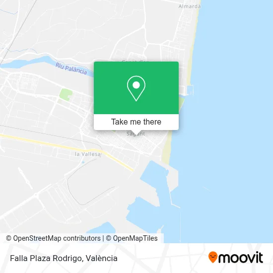 Falla Plaza Rodrigo map