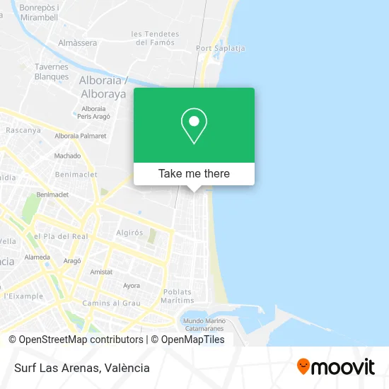 Surf Las Arenas map
