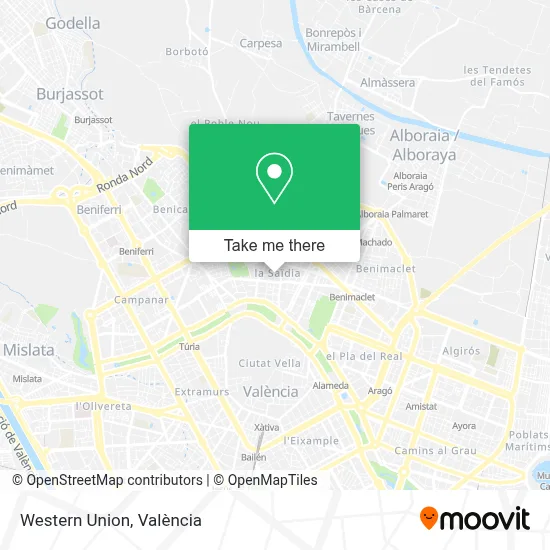 Western Union map