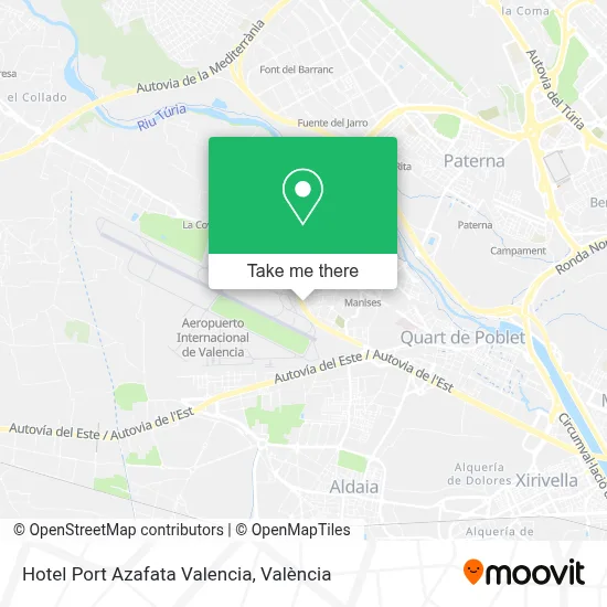 Hotel Port Azafata Valencia map
