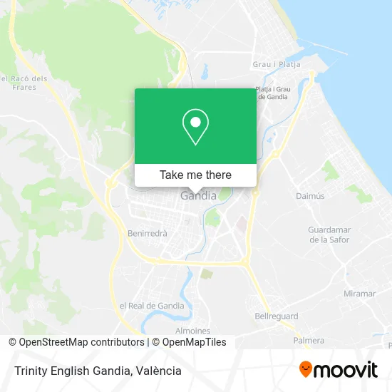 Trinity English Gandia map