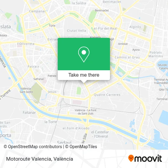 Motoroute Valencia map