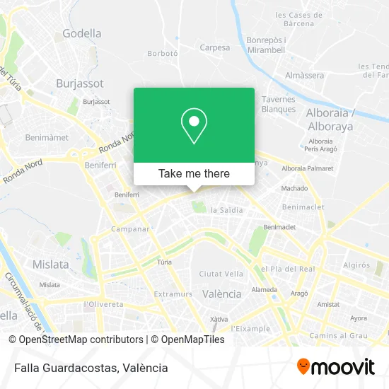 Falla Guardacostas map
