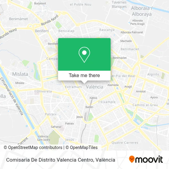 Comisaria De Distrito Valencia Centro map
