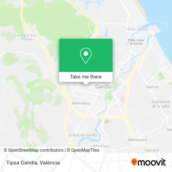 Tipsa Gandia map