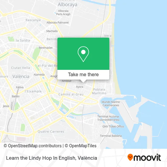 Learn the Lindy Hop In English map