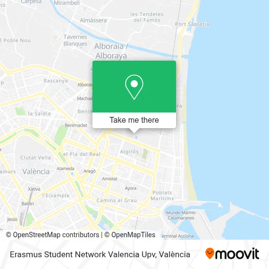 Erasmus Student Network Valencia Upv map