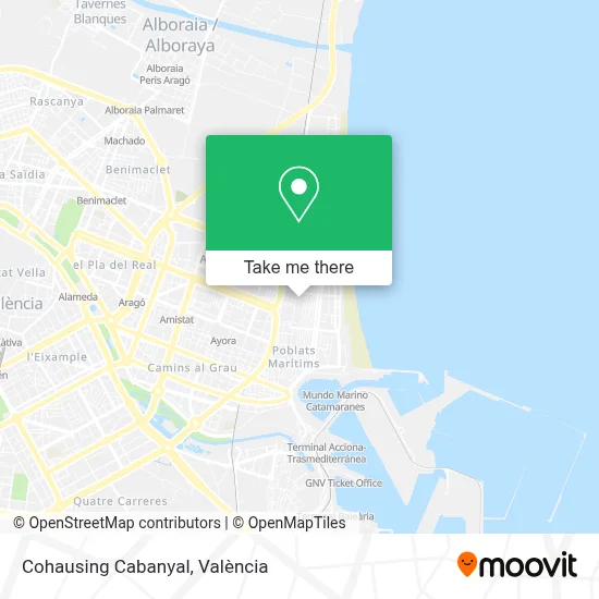 Cohausing Cabanyal map