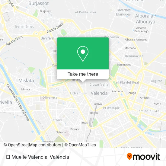 El Muelle Valencia map