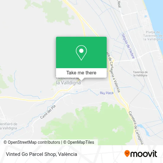 Vinted Go Parcel Shop map