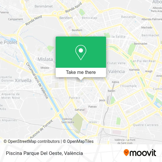 Piscina Parque Del Oeste map