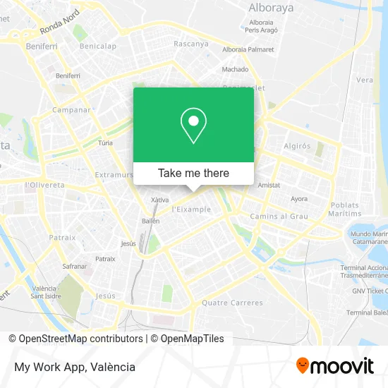 My Work App map