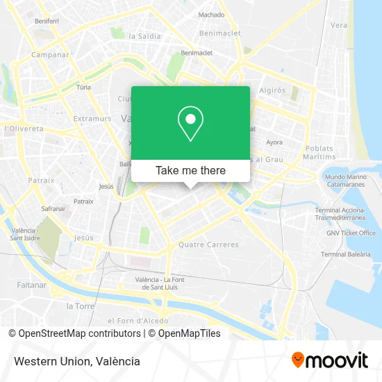 Western Union map