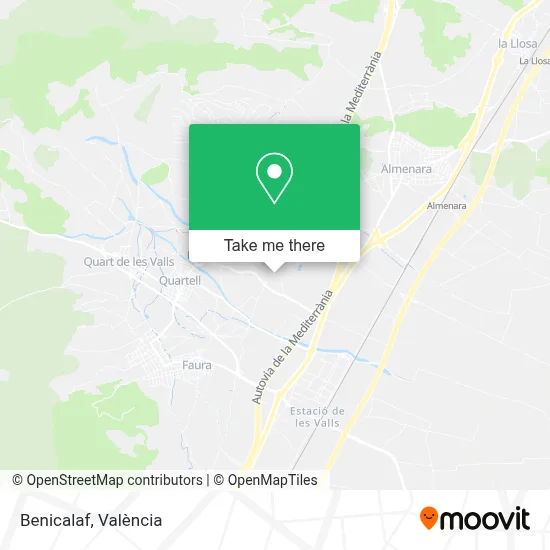 Benicalaf map