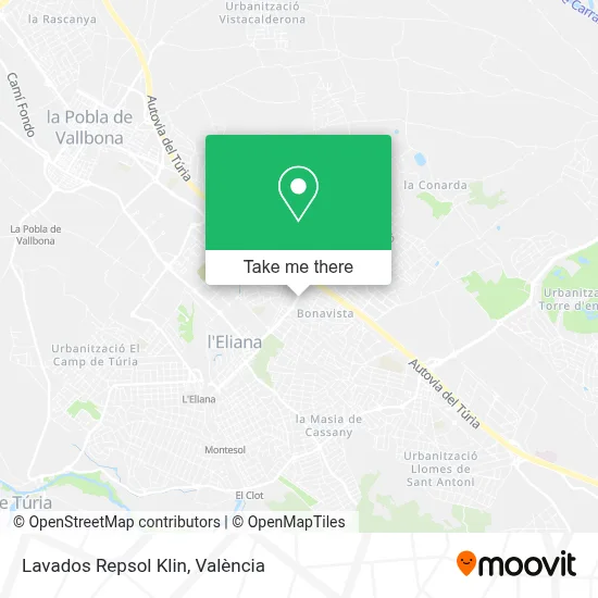 Lavados Repsol Klin map