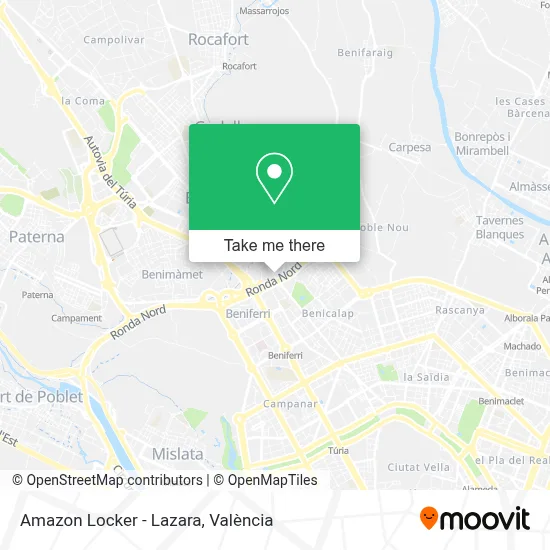 Amazon Locker - Lazara map