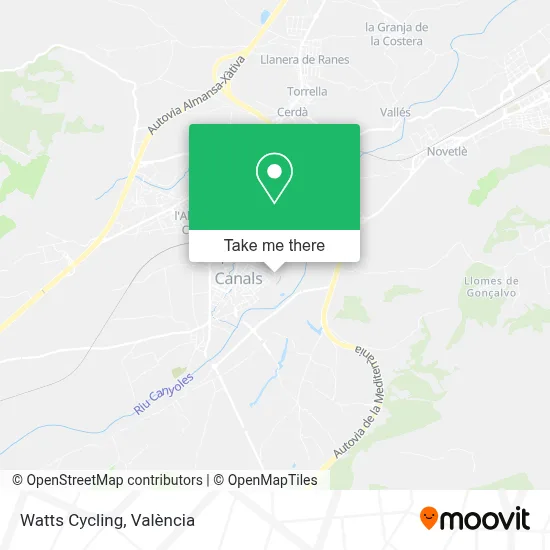 Watts Cycling map