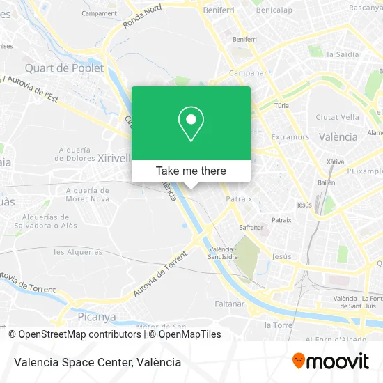 Valencia Space Center map