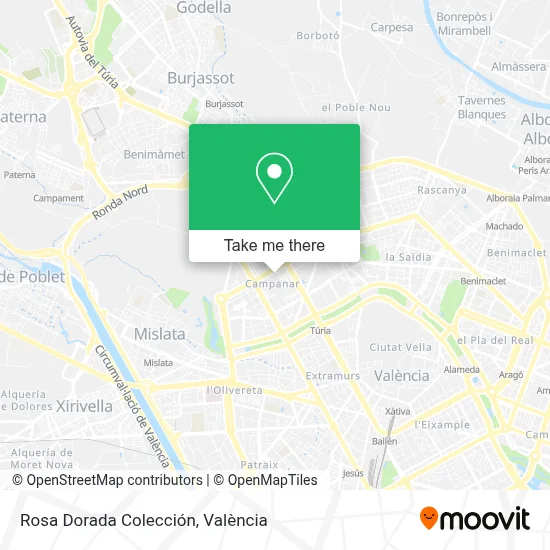 Rosa Dorada Colección map