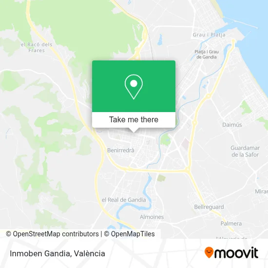 Inmoben Gandia map
