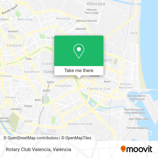 Rotary Club Valencia map