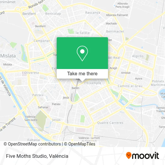 Five Moths Studio map