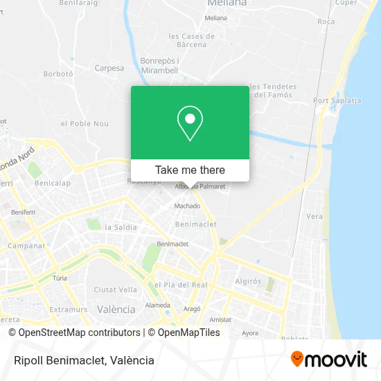 Ripoll Benimaclet map